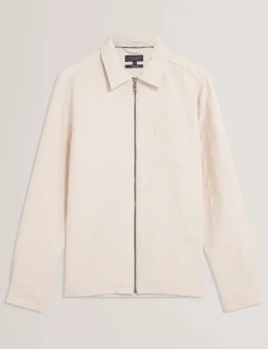 Regular Fit Jacquard Zip Up Overshirt