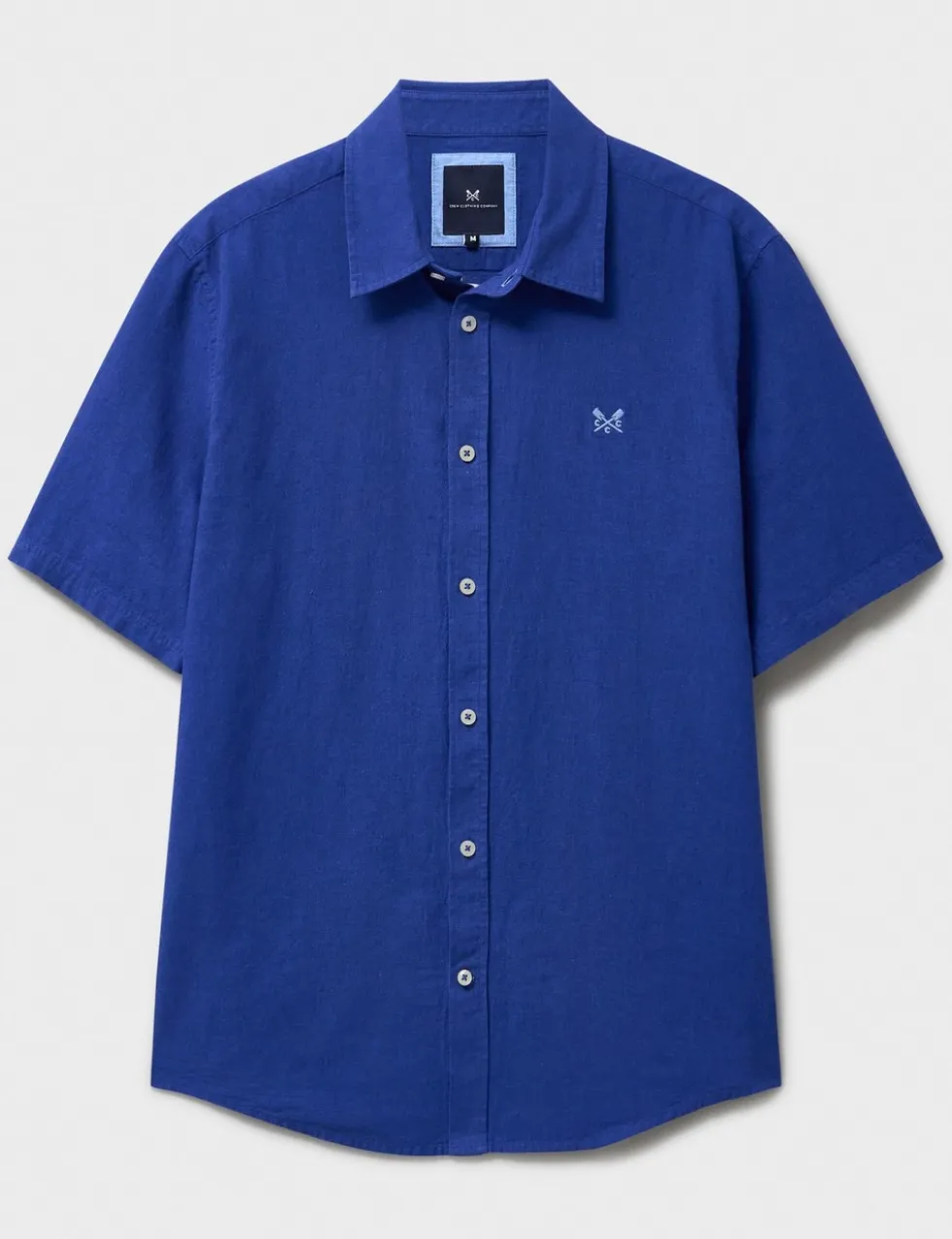 Regular Fit Linen and Cotton Short Sleeve Shirt