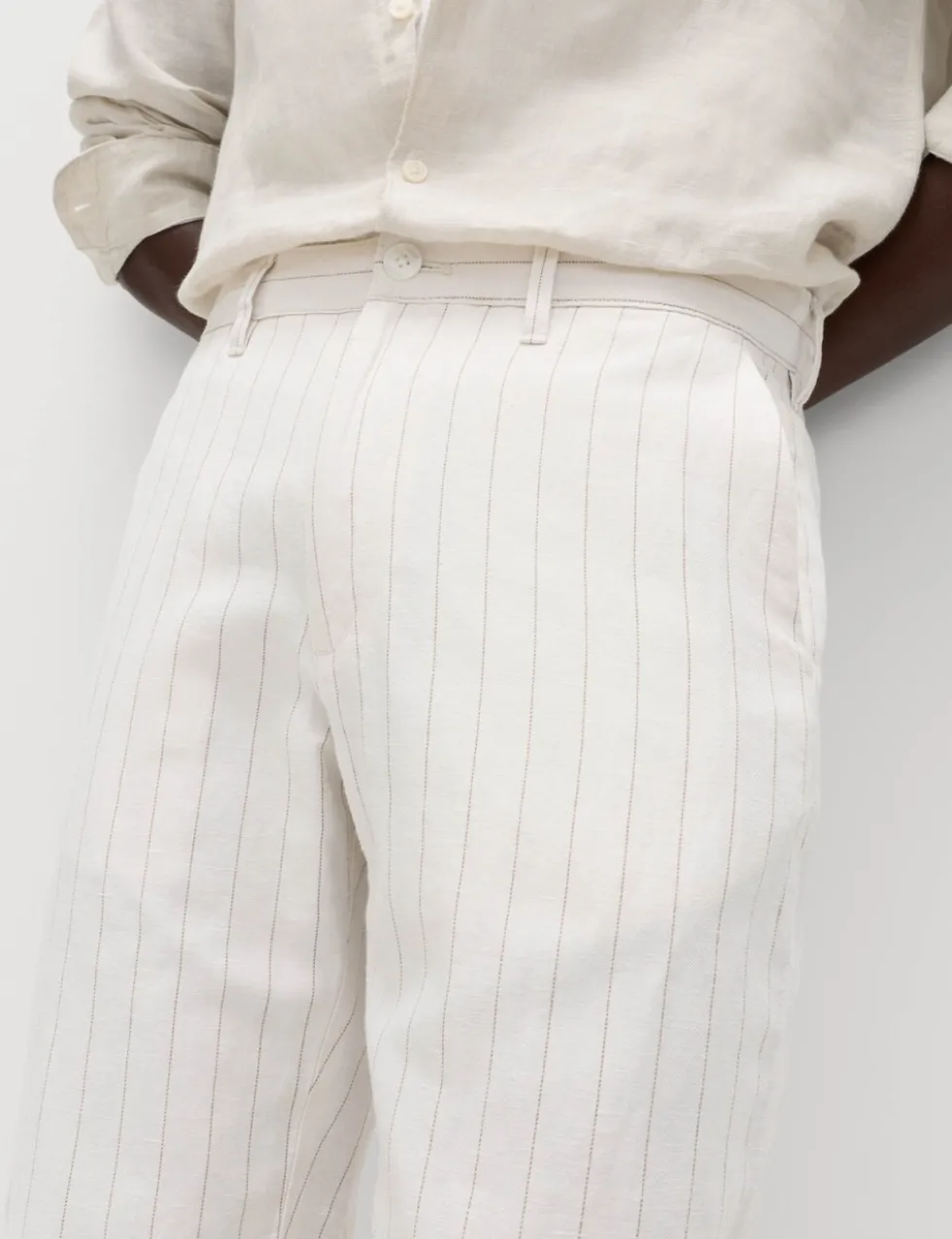Regular Fit Linen Blend Chinos