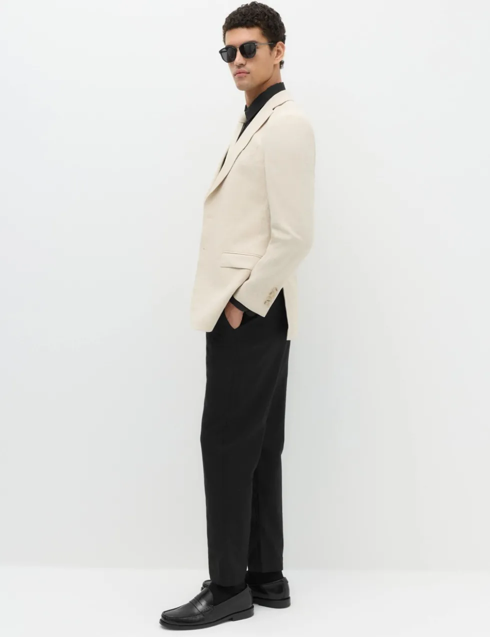 Regular Fit Linen Blend Chinos