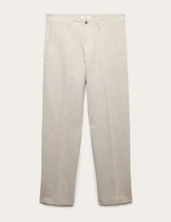 Regular Fit Linen Blend Chinos