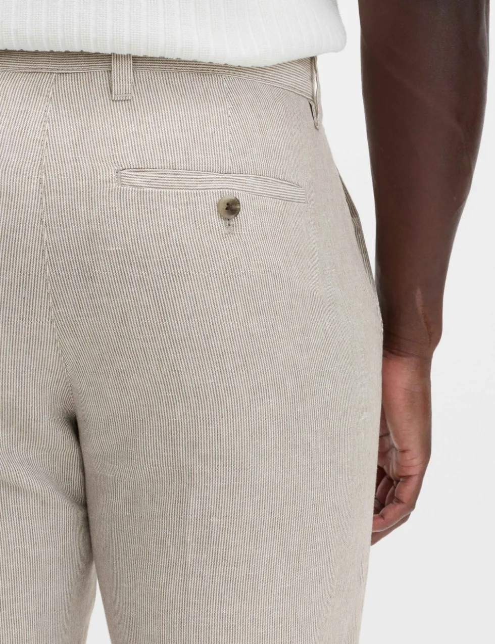 Regular Fit Linen Blend Chinos