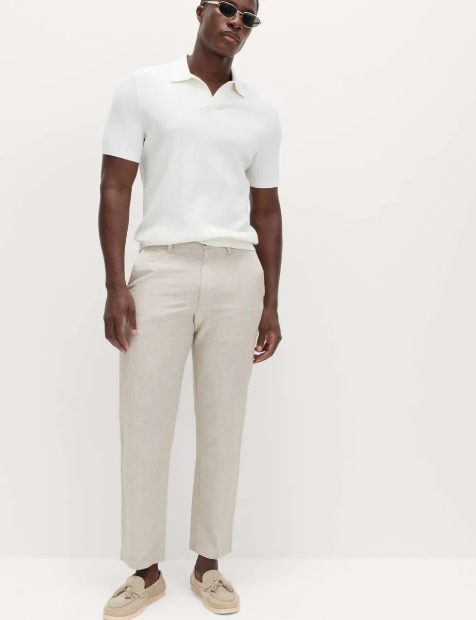 Regular Fit Linen Blend Chinos