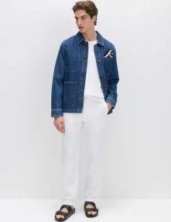 Regular Fit Linen Blend Chinos