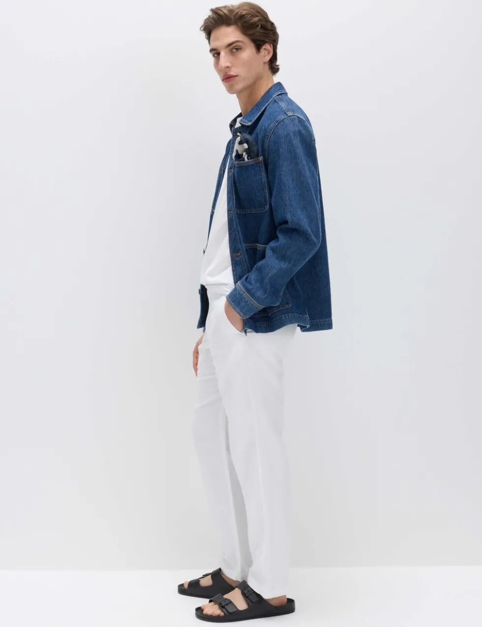 Regular Fit Linen Blend Chinos