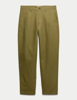 Regular Fit Linen Blend Chinos