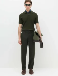 Regular Fit Linen Blend Chinos
