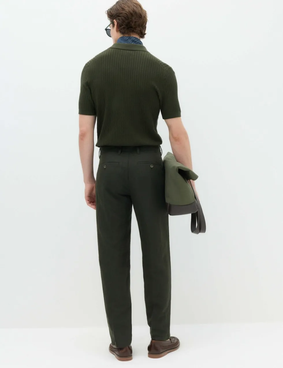 Regular Fit Linen Blend Chinos