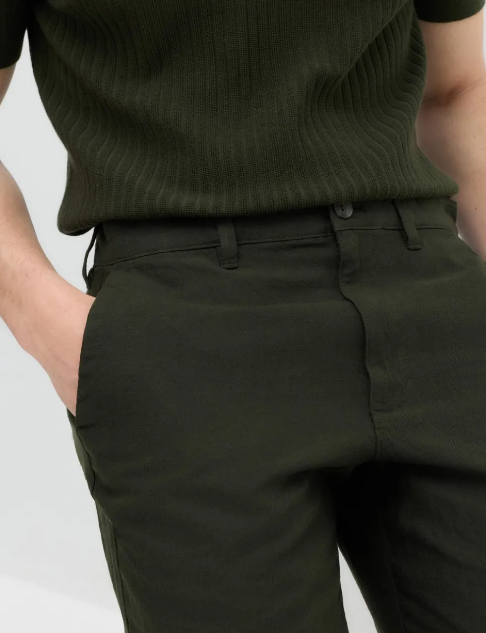 Regular Fit Linen Blend Chinos