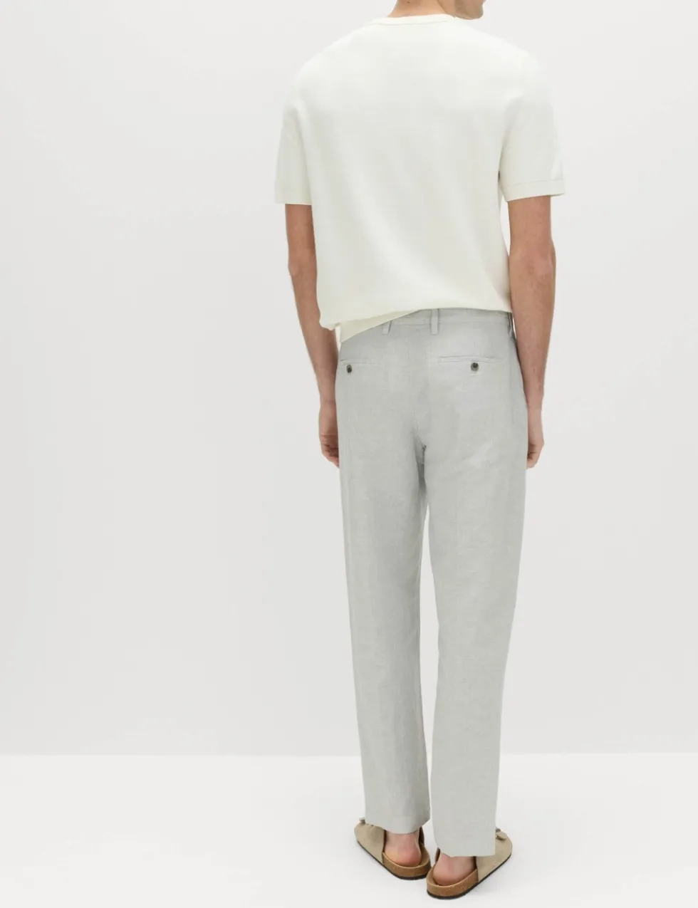 Regular Fit Linen Blend Chinos