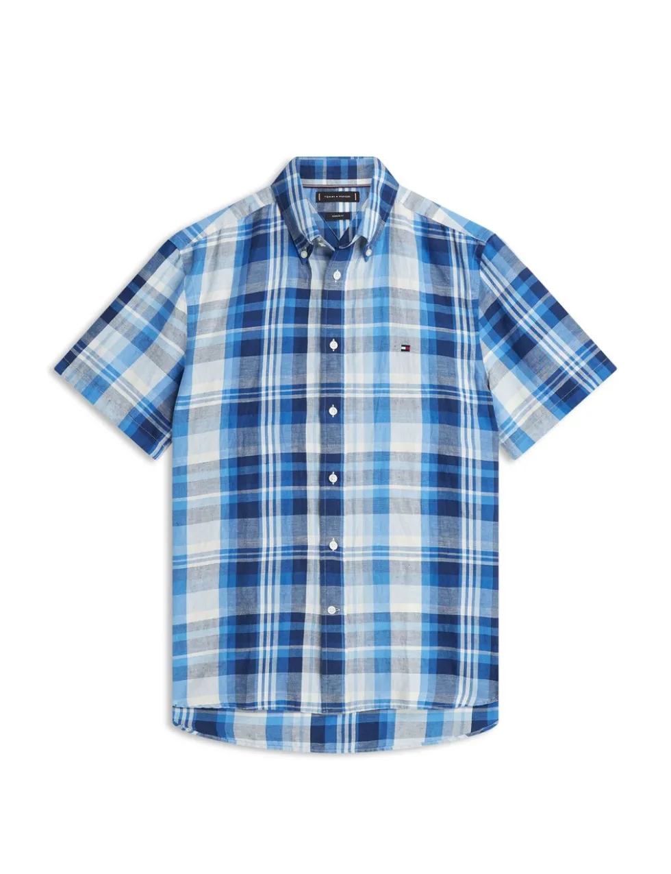 Regular Fit Linen Blend Check Shirt