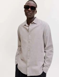 Regular Fit Linen Blend Shirt