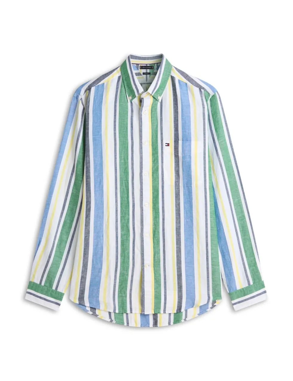 Regular Fit Linen Blend Striped Shirt