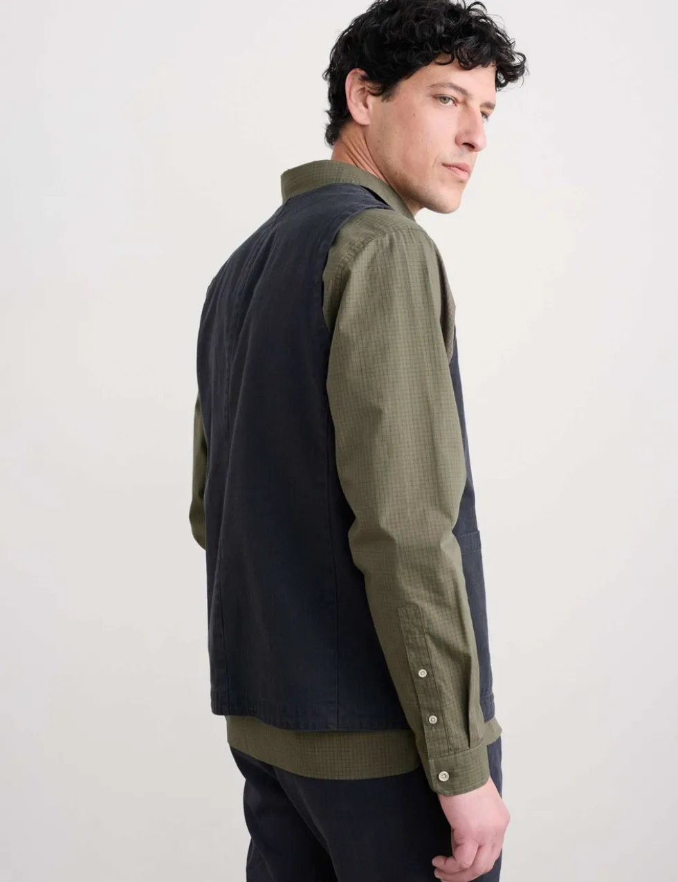 Regular Fit Linen Rich Herringbone Waistcoat