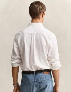 Regular Fit Linen Rich Oxford Shirt