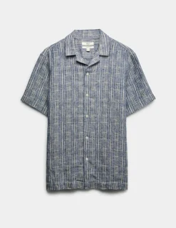 Regular Fit Linen Rich Printed Shirt