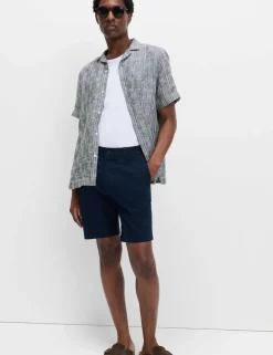 Regular Fit Linen Rich Printed Shirt