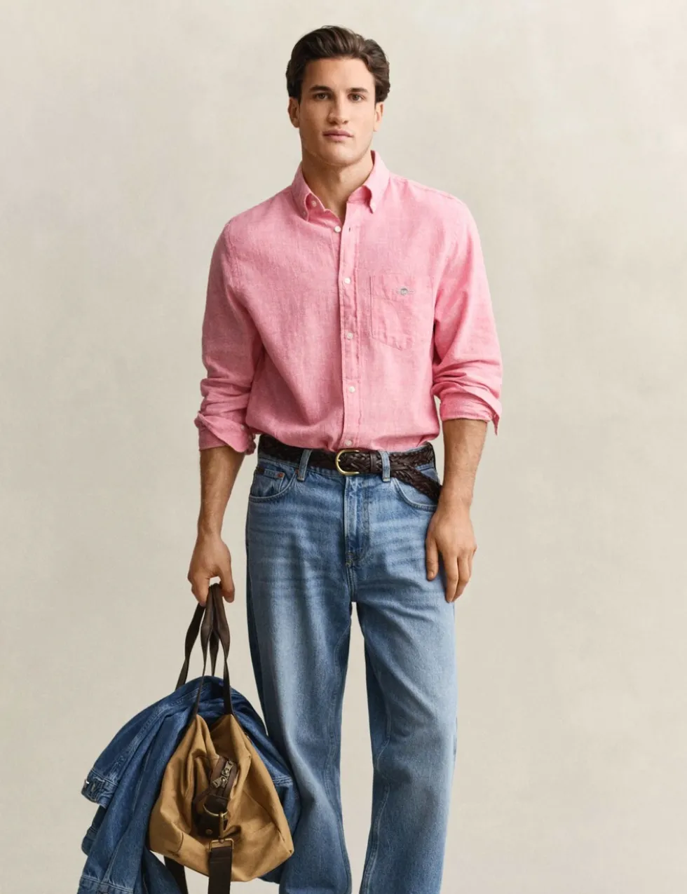 Regular Fit Linen Rich Shirt