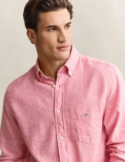 Regular Fit Linen Rich Shirt