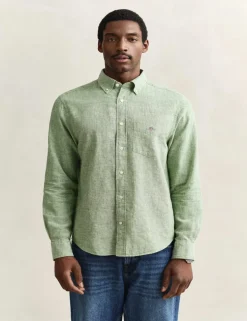 Regular Fit Linen Rich Shirt