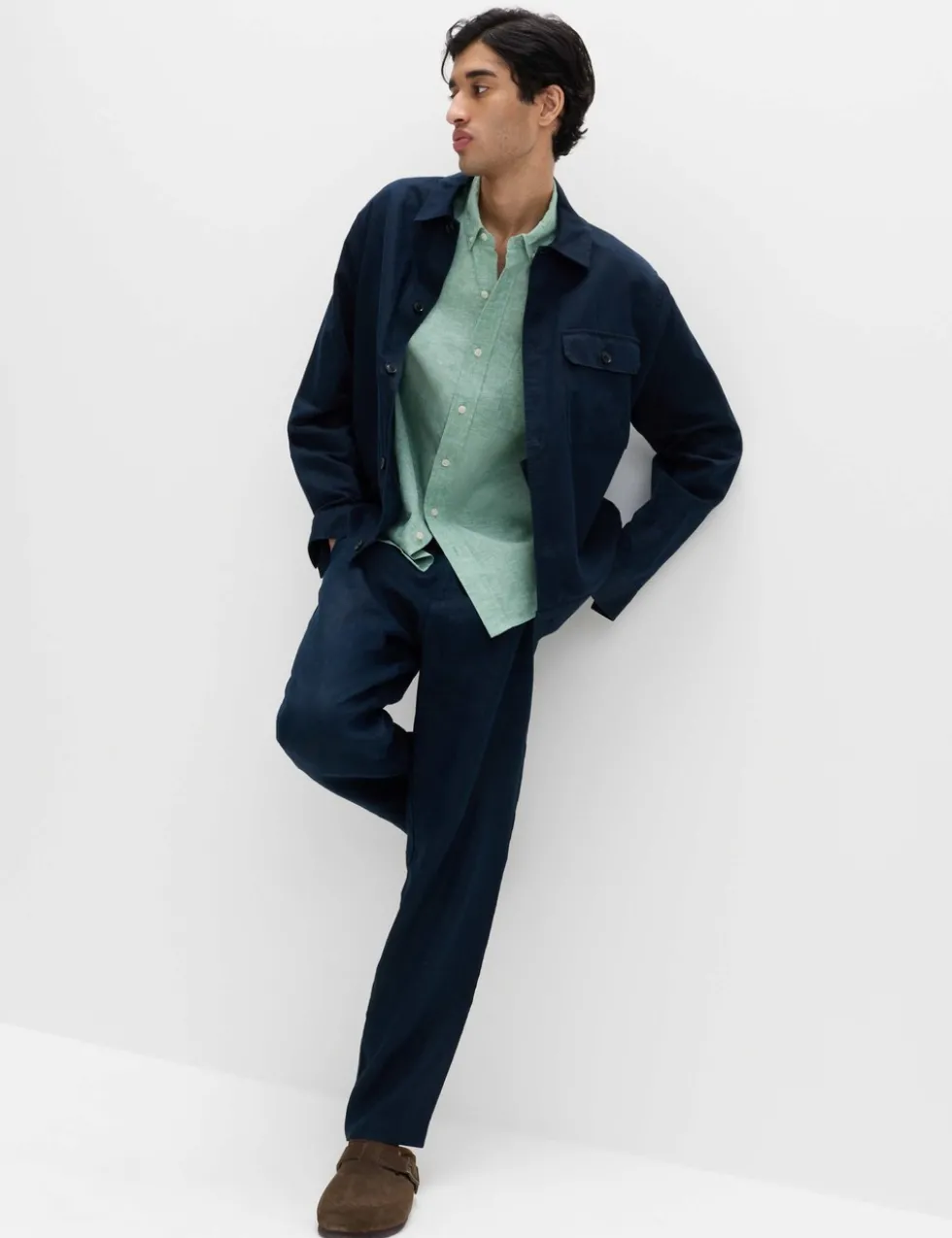Regular Fit Linen Rich Short Sleeve Shirt