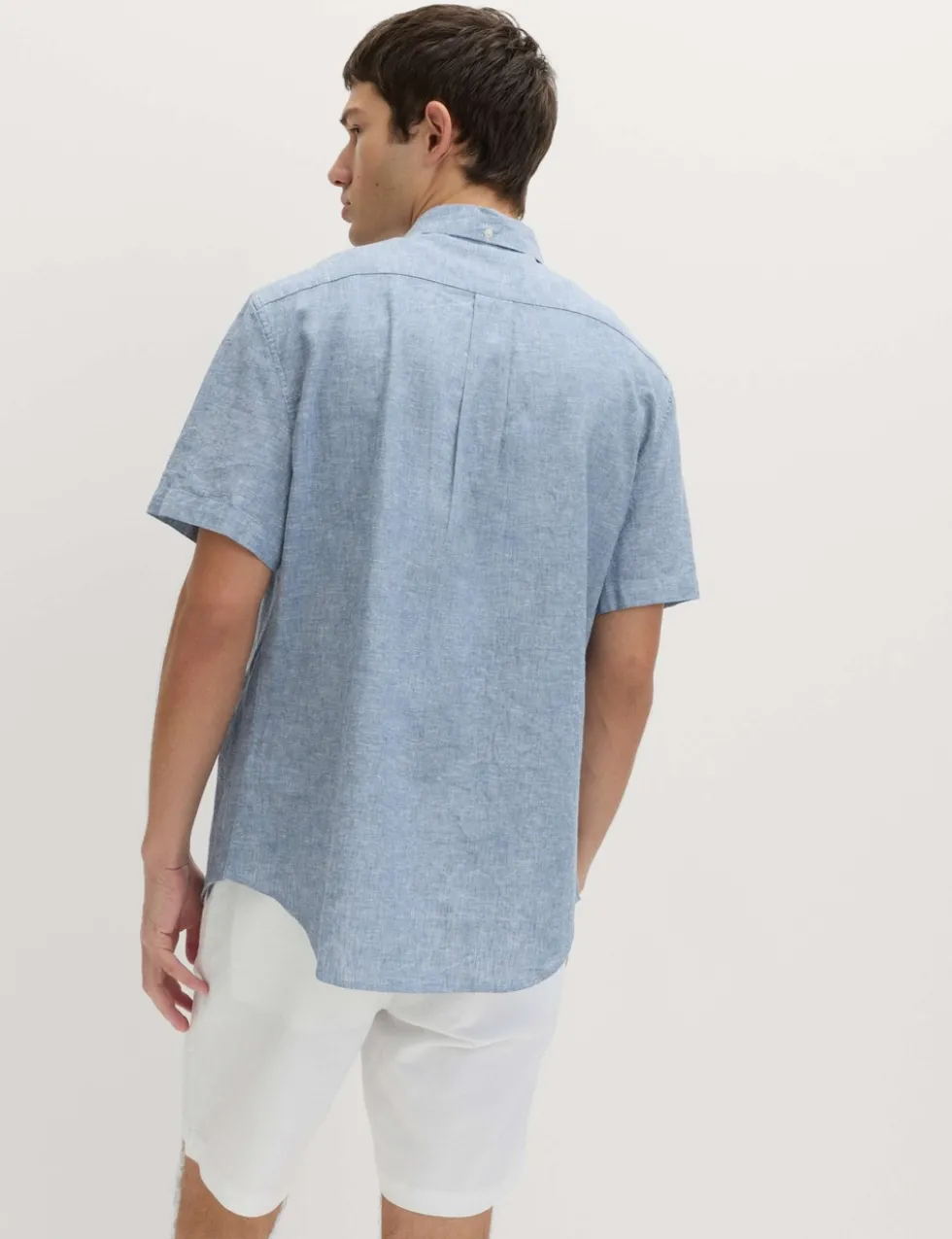 Regular Fit Linen Rich Short Sleeve Shirt