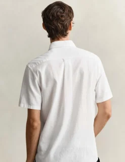 Regular Fit Linen Rich Short Sleeve Shirt