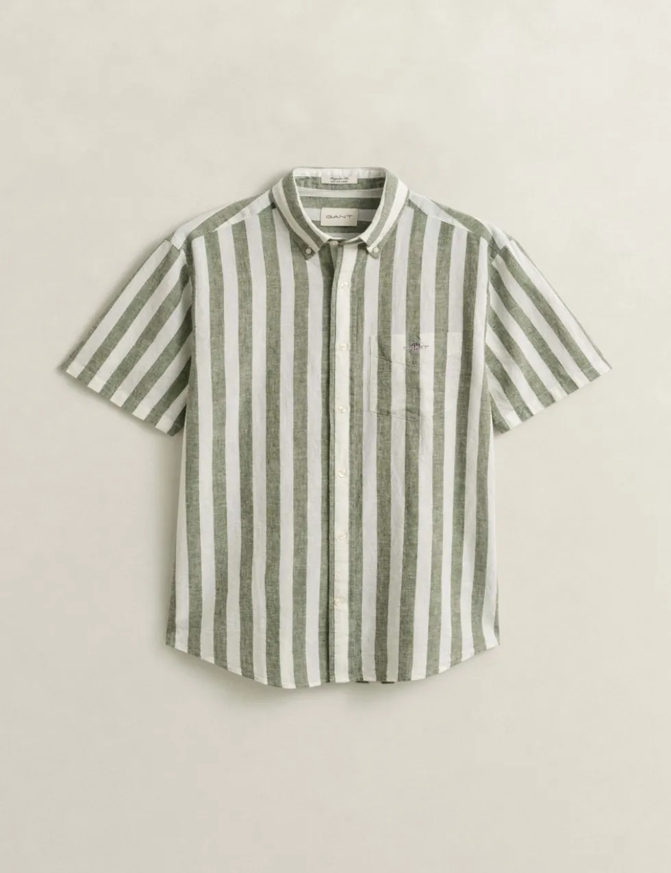 Regular Fit Linen Rich Striped Shirt