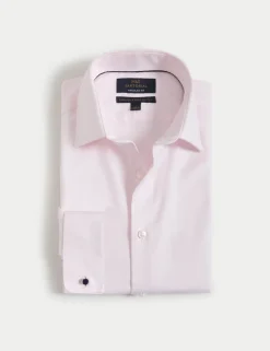 Regular Fit Luxury Cotton Double Cuff Twill Shirt