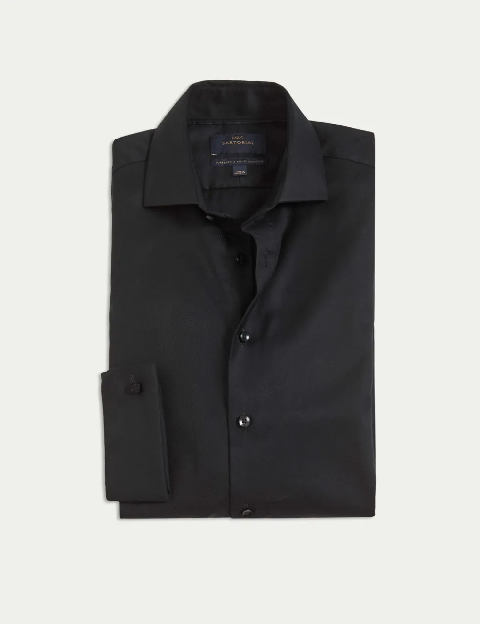 Regular Fit Luxury Cotton Double Cuff Twill Shirt