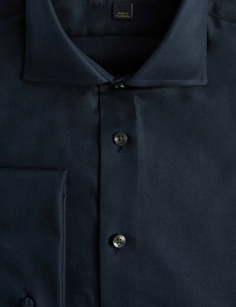 Regular Fit Luxury Cotton Double Cuff Twill Shirt