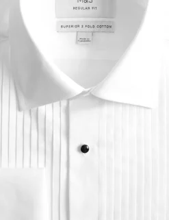 Regular Fit Luxury Cotton Double Cuff Dress Shirt