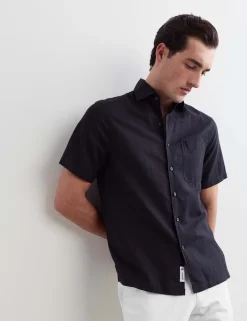 Regular Fit Luxury Linen Cotton Short Sleeve Shirt
