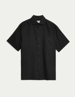 Regular Fit Luxury Linen Cotton Short Sleeve Shirt