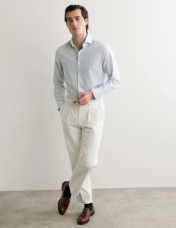 Regular Fit Luxury Linen Cotton Striped Shirt