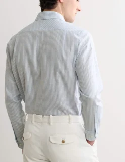 Regular Fit Luxury Linen Cotton Striped Shirt