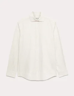 Regular Fit Luxury Linen Cotton Striped Shirt