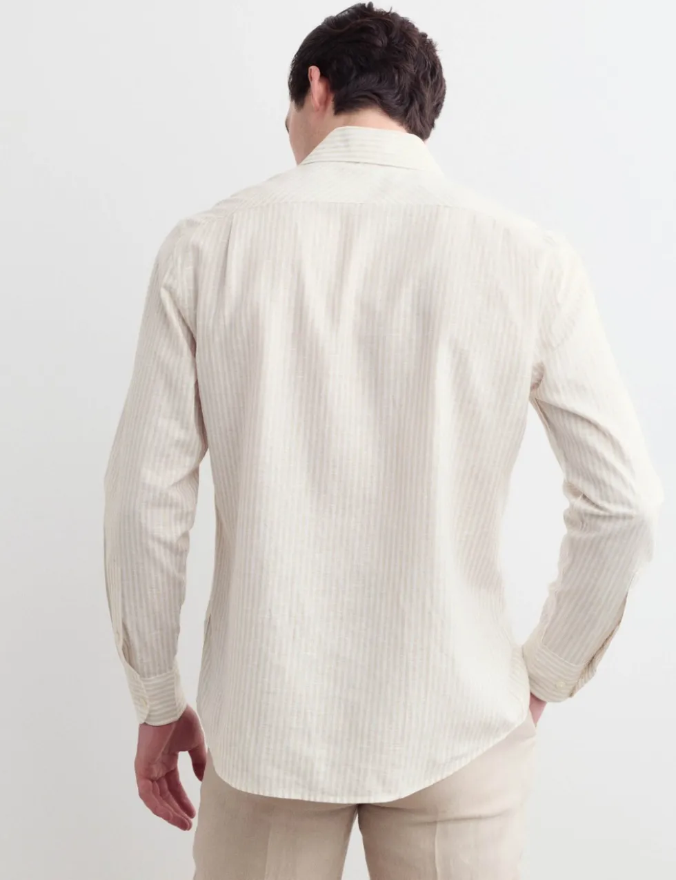 Regular Fit Luxury Linen Cotton Striped Shirt