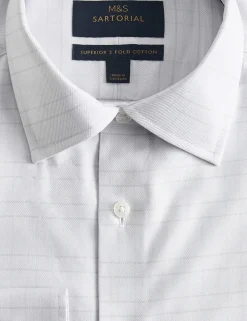 Regular Fit Luxury Pure Cotton Check Shirt