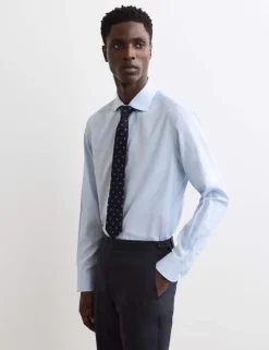 Regular Fit Luxury Pure Cotton Textured Shirt