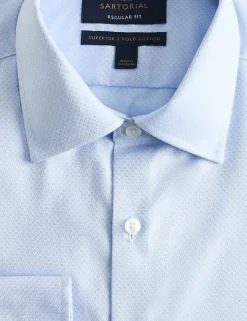 Regular Fit Luxury Pure Cotton Textured Shirt