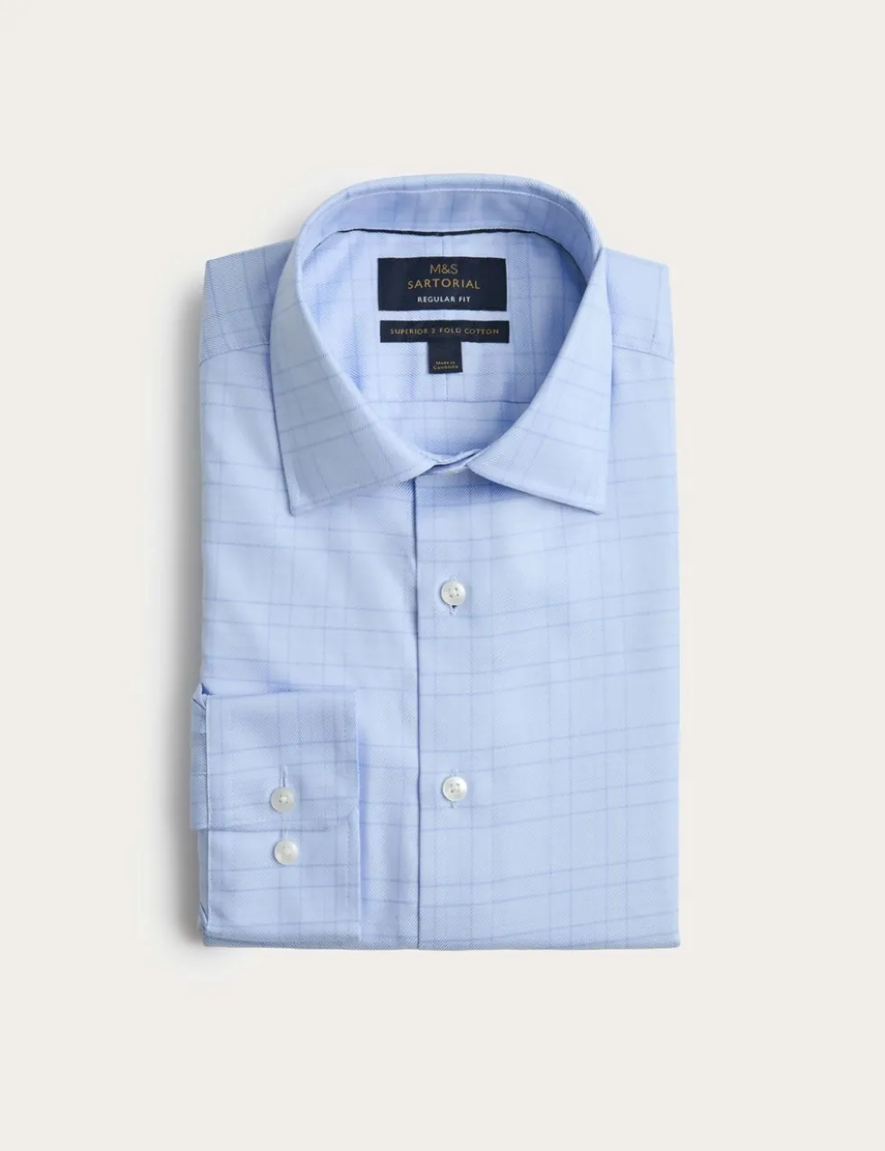 Regular Fit Luxury Pure Cotton Check Shirt