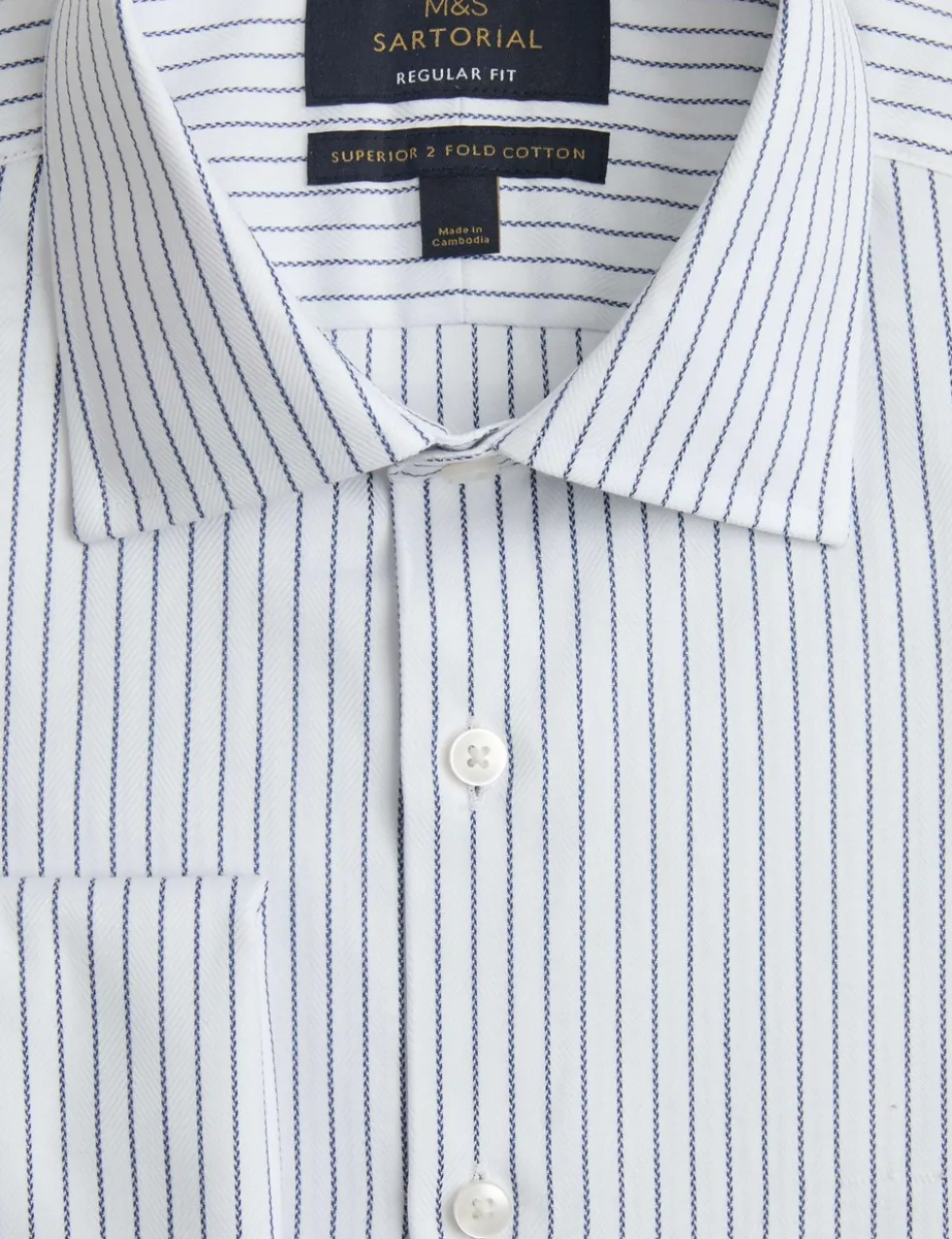 Regular Fit Luxury Pure Cotton Striped Shirt