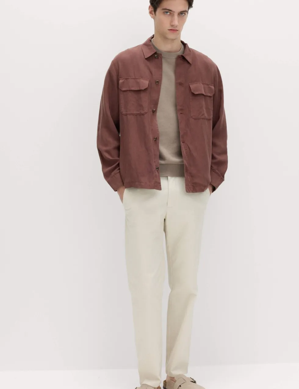 Regular Fit Lyocell Blend Overshirt