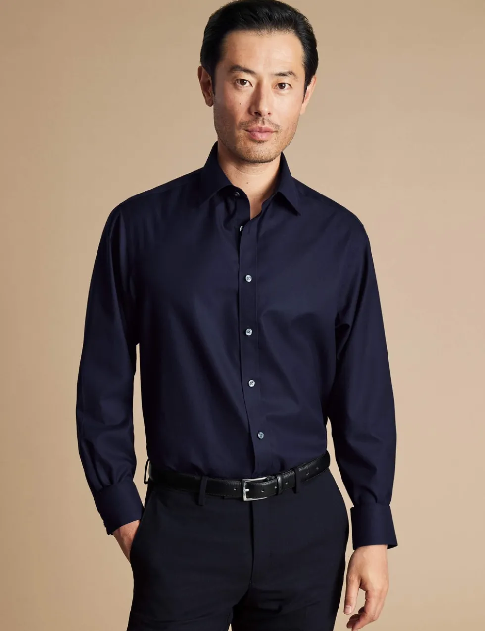 Regular Fit Non Iron Pure Cotton Twill Shirt
