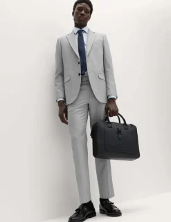 Regular Fit Pinstripe Stretch Suit Jacket