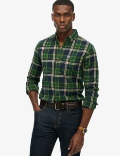 Regular Fit Pure Cotton Checked Flannel Shirt