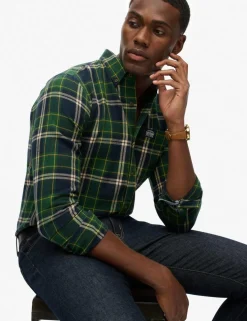Regular Fit Pure Cotton Checked Flannel Shirt
