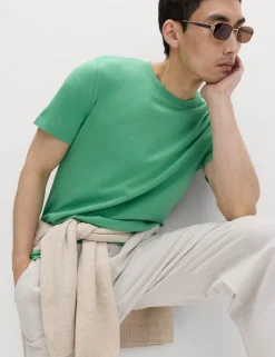 Regular Fit Pure Cotton Crew Neck T-Shirt