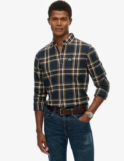 Regular Fit Pure Cotton Checked Flannel Shirt